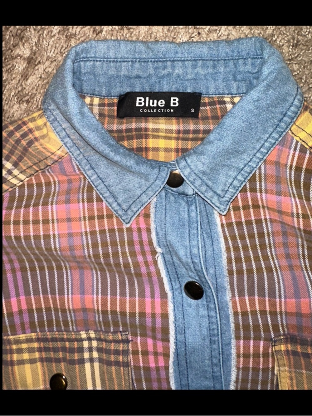 Sedona Plaid Tunic Plaid Duster Shirt Dress S - Picture 10 of 12